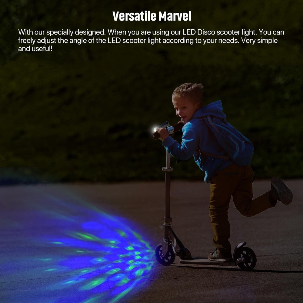 LED Disco Scooter Light, Scooter Light Accessories, RGB-Color&Dynamic Pattern...