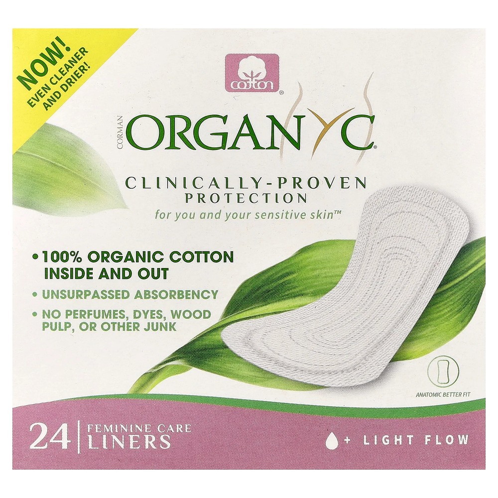 Cotton Panty Liners, Light Flow, 24 Panty Liners