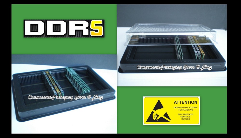 5 - DDR5 Memory Tray Case for Desktop PC Server DIMM RAM Modules - Fits 250 New