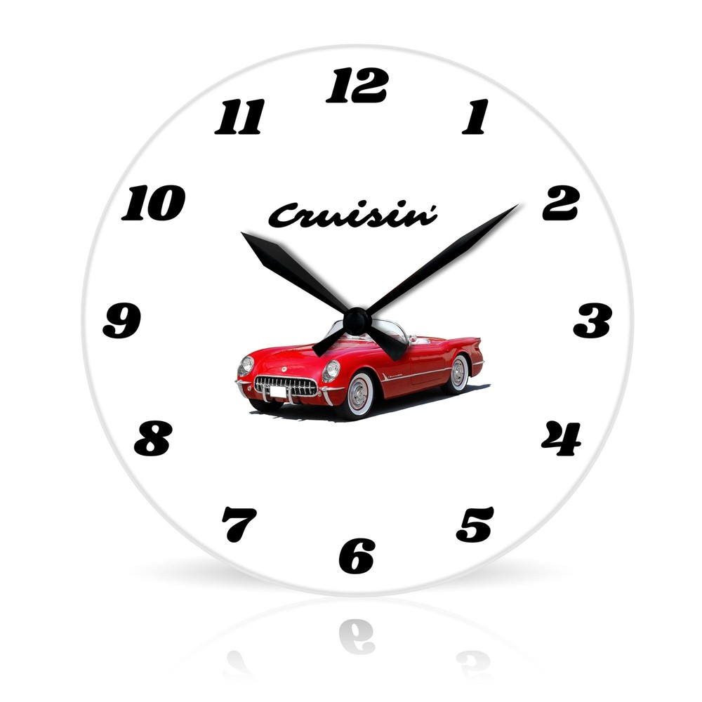 Cruisin' br Round Acrylic Wall Clock 10.75"