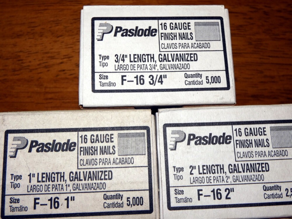 Paslode 16 Gauge Finish Nails Lot