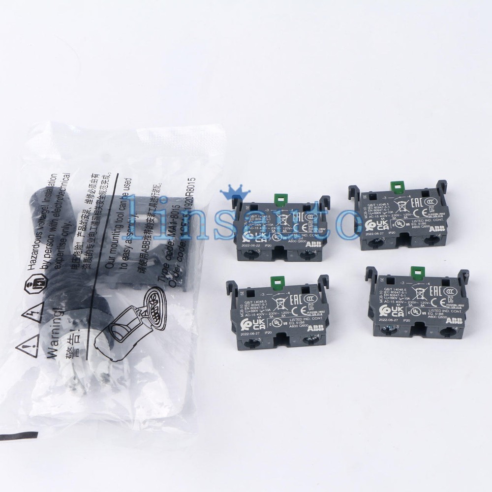 1x ABB Control Joystick Switch MJS6-40B with 4 MCB-10 Contacts Reset Type