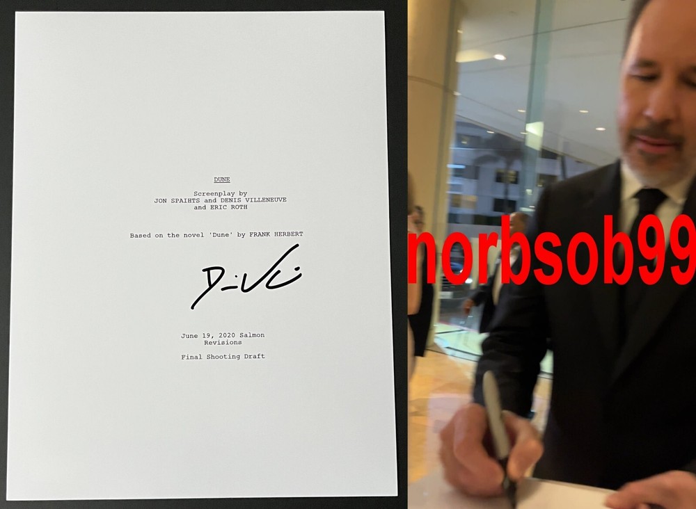 DENIS VILLENEUVE SIGNED AUTOGRAPH FULL DUNE SCRIPT w/EXACT PROOF & BECKETT COA