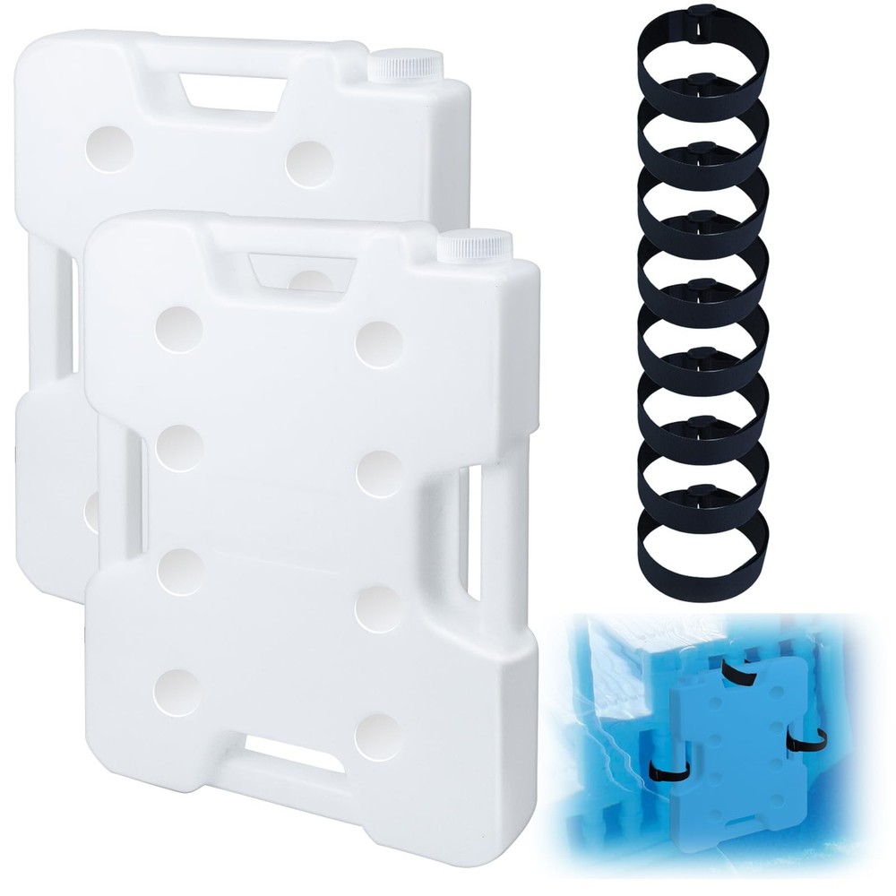 2 Pack Pool Ladder Weights, Heavy Duty 52LBS HDPE Pool Step Weights to Preven...