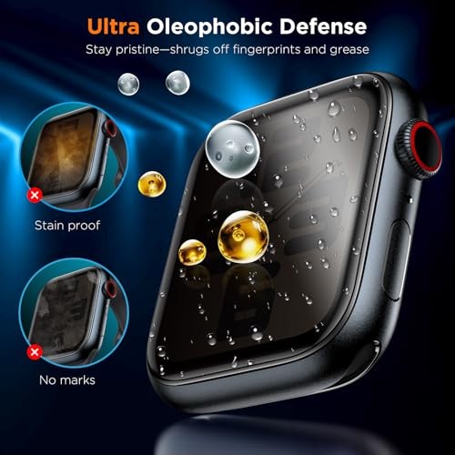 4 Pack for Apple Watch Screen Protector 40mm Privacy, Apple Watch 40mm Black