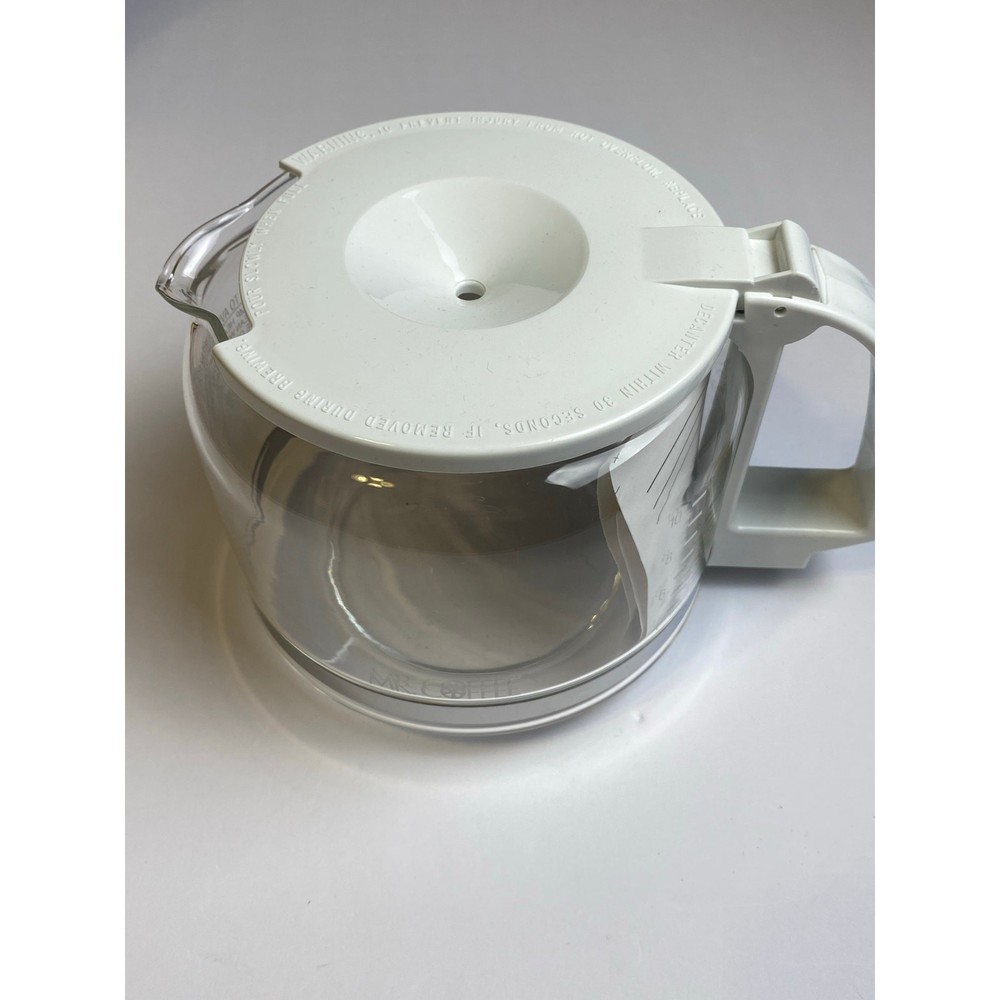 Vintage Mr. Coffee White Replacement Decanter 10-12oz. Open Box