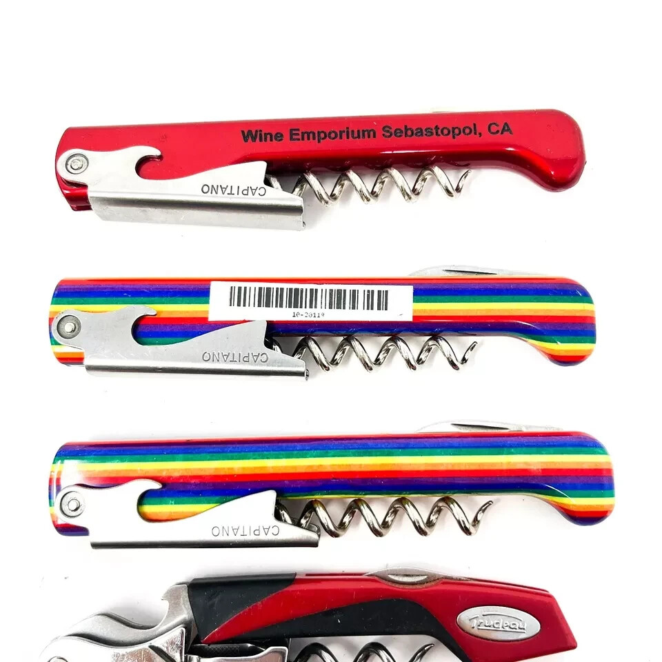 7 Pcs Trudeau, Capitano and Assorted, Waiter's Corkscrew, Wine Bottle Opener