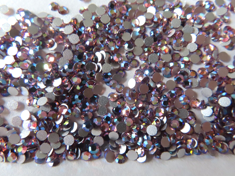 Full pack 1440 Preciosa Flatbacks in 9ss Lt. Amethyst AB/foiled.