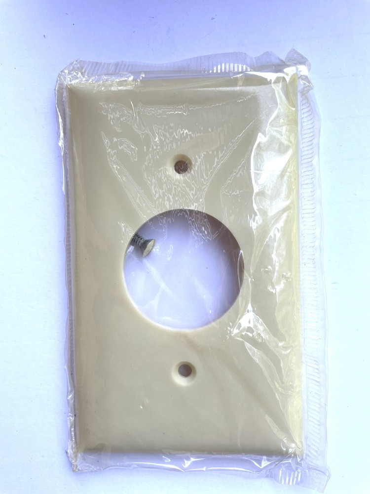 Vintage Slater Bakelite Push Button Wall Plate Ivory - NOS