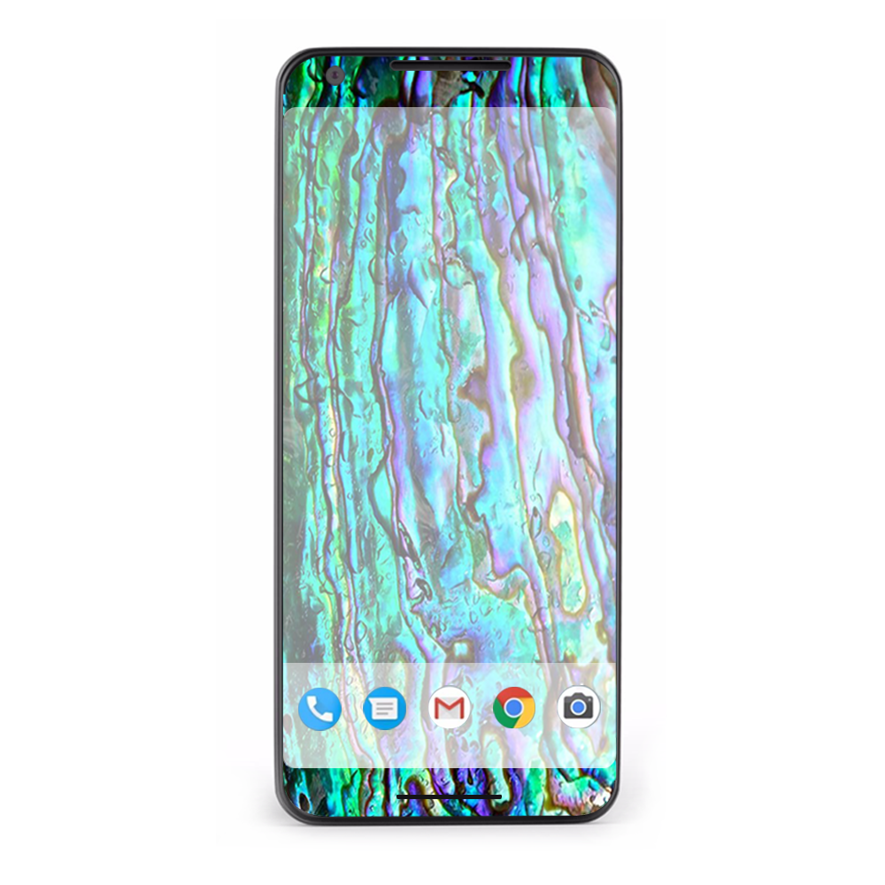 Google Pixel 2 Skins Decal Wrap Abalone Ripples Green Blue Purple