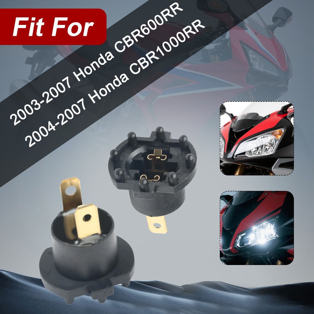 2x Front Headlight Connector Socket Headlight Socket Bulb Socket for Honda