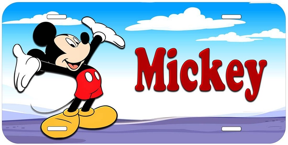 Personalized Mickey Car License Plate Any Name