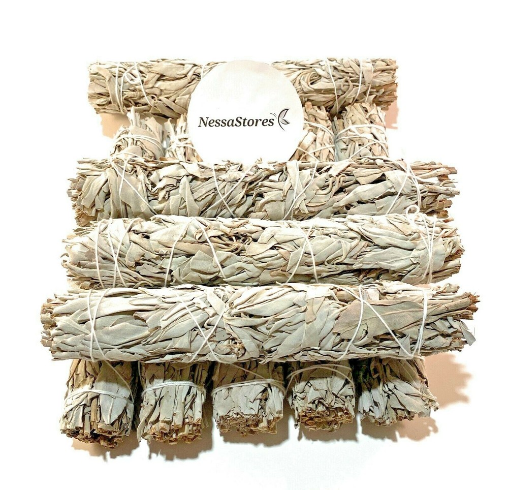 NessaStores- White Sage Smudge Incense 9" Bundle (5 pcs) #JC-139