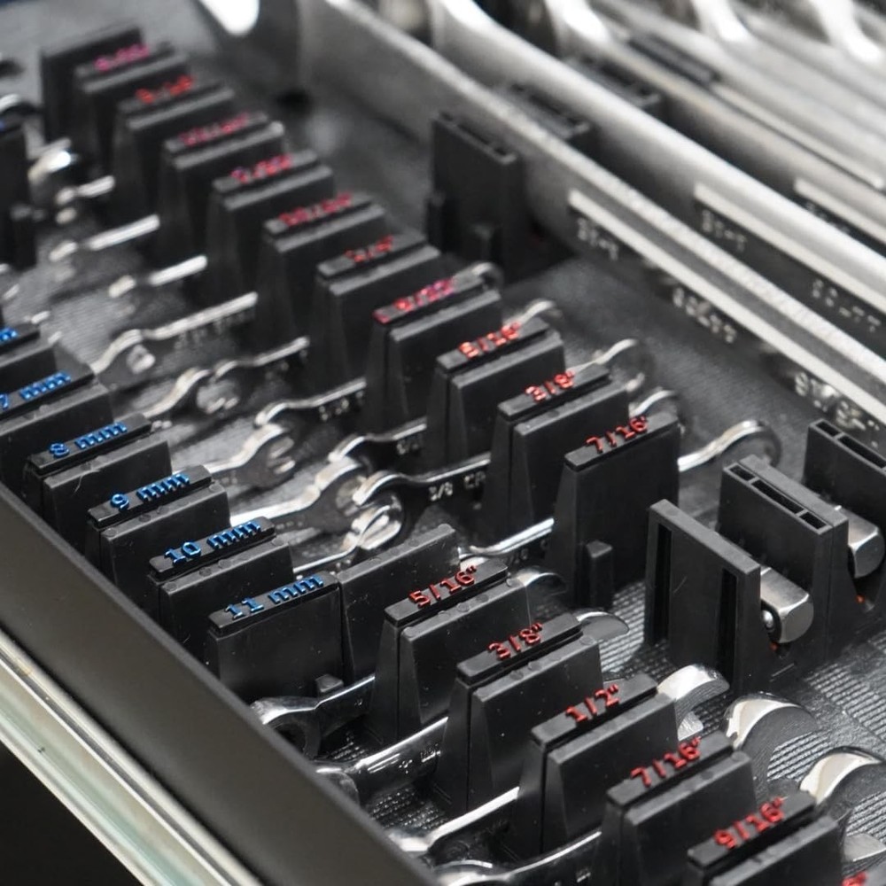 19 Modular Wrench Size Labels 1"–2" – Customizable Inserts for Tool Efficiency