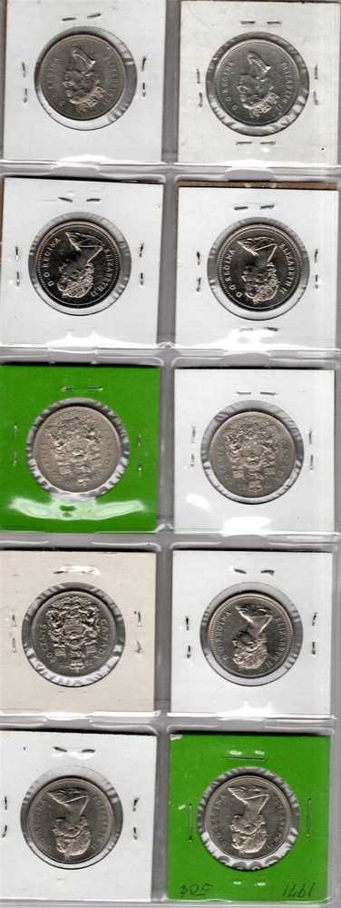 1968-2000 CANADA HALF DOLLAR COINS 20 DIFFERENT MOST HIGH CONDITION