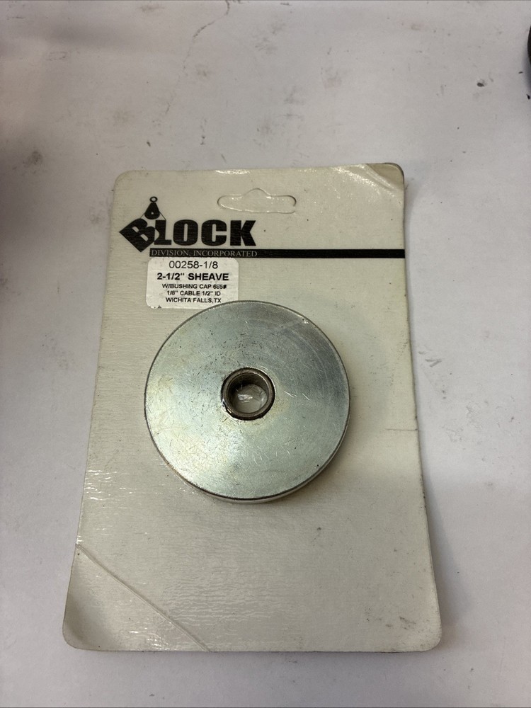00258-1/8 (2-1/2” Sheave,