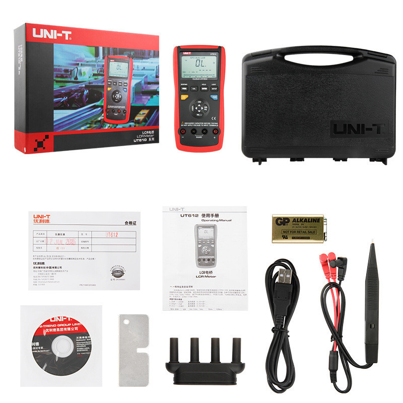 UNI-T UT612 Capacitance LCR Meter Inductance Ohm Freq Deviation Ratio Test