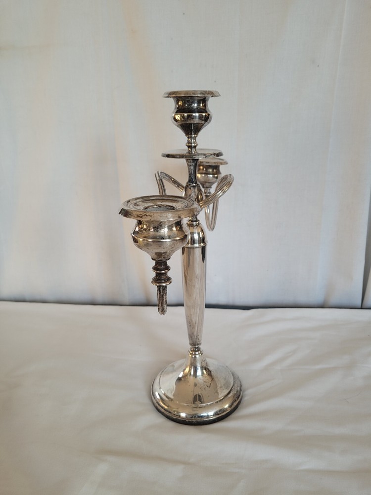 Vintage silverplate candelabra #1466A 15"