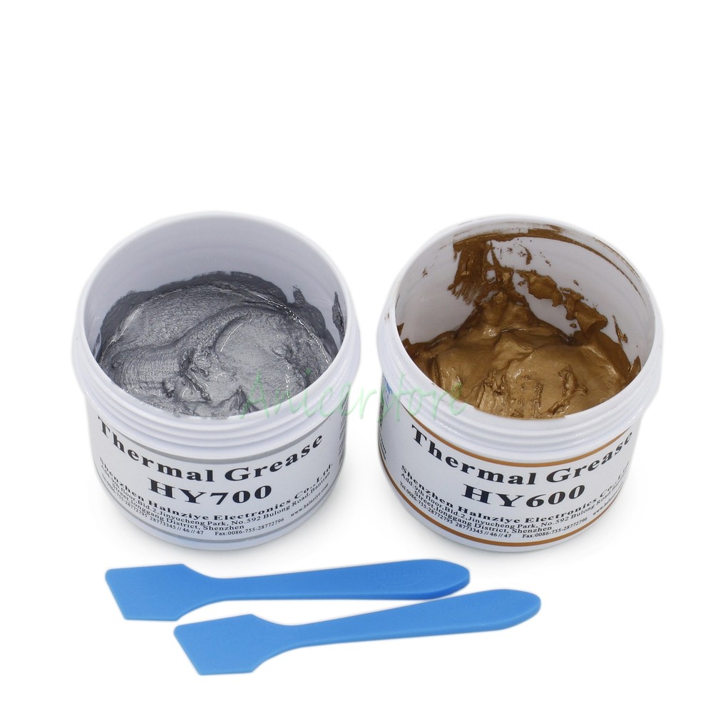 2pcs 100g Silver + Gold  Silicone Compound Thermal Conductive Grease Paste CPU