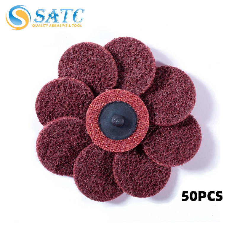 50PCS 2in Quick Change Die Grinder Sanding Pad Medium Surface Conditioning Discs