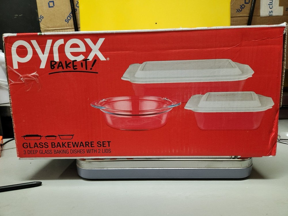 Pyrex Deep Glass Baking Dish Set, 5-Piece