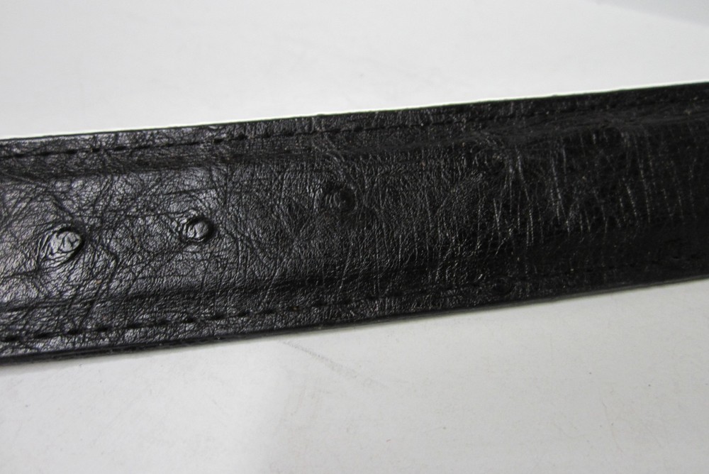 GENUINE OSTRICH BELTS , BLACK