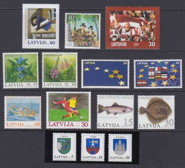 LATVIA 2004 VARIOUS ISSUES (x14) MNH (ID:471/D67146)
