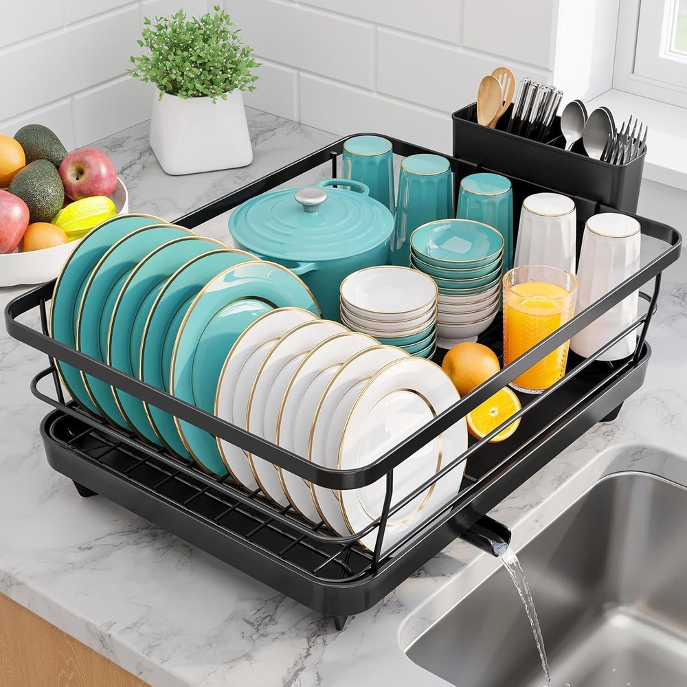 Stainless Steel Dish Drying Rack for Kitchen Counter, Sink Organization and S...