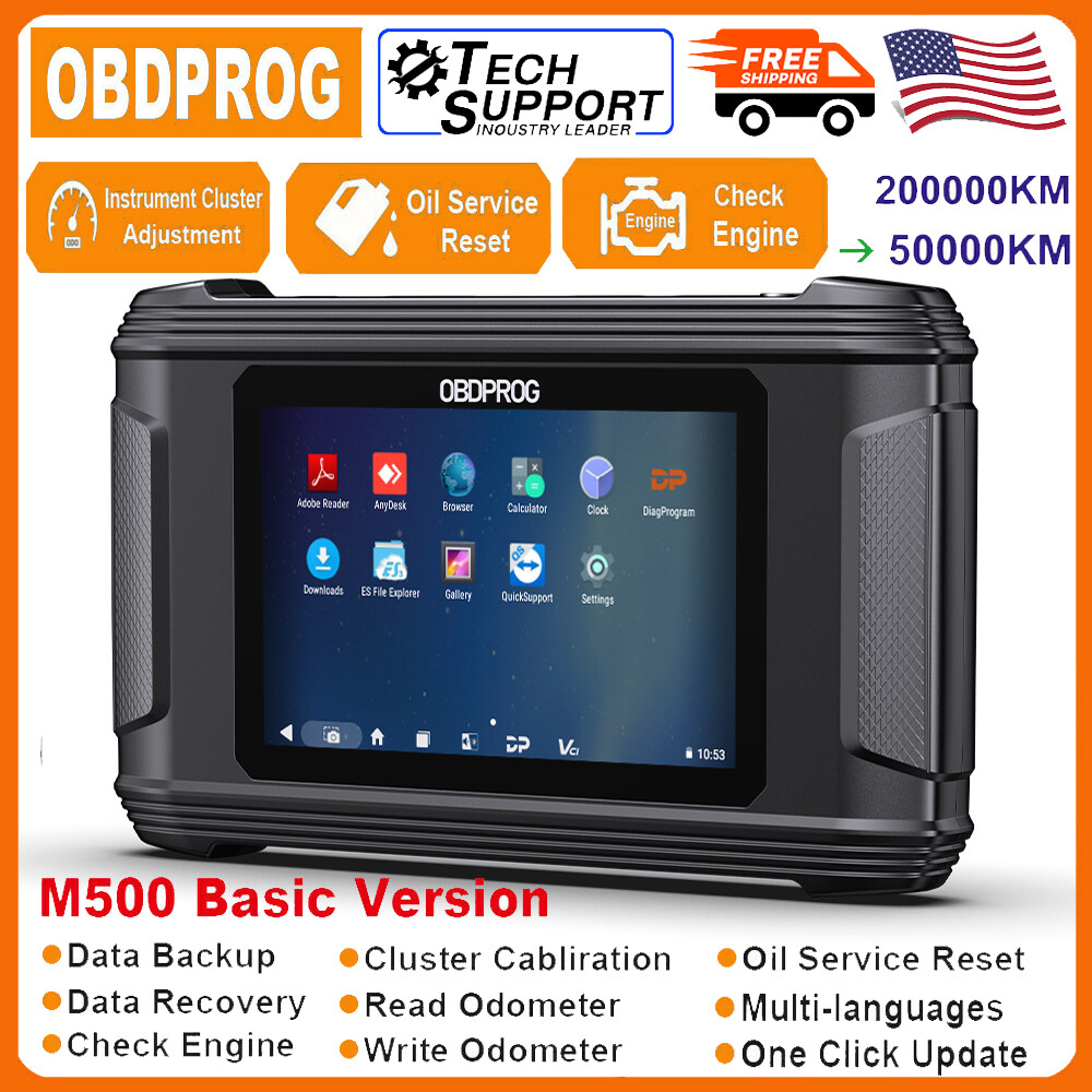 OBDPROG M500 Mileage Odometer Correction Diagnostic Oil Reset Tool Code Reader