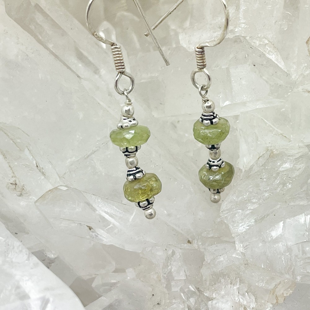 Peridot Sterling Silver Earrings $45