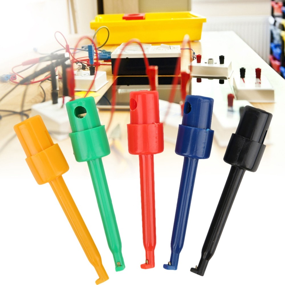 20Pcs Large Test Hook Clip Grabber Test Probe for Electronic Testing Multimeter
