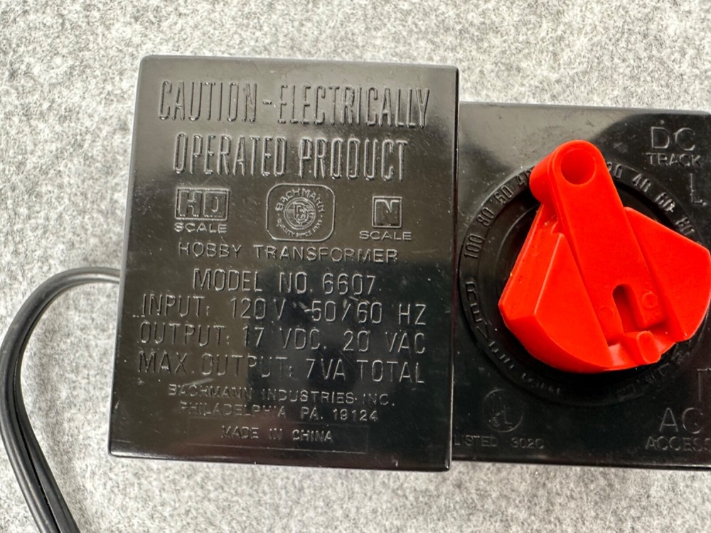 Vintage Train Controller Bachman Industries Hobby Transformer Model 6607