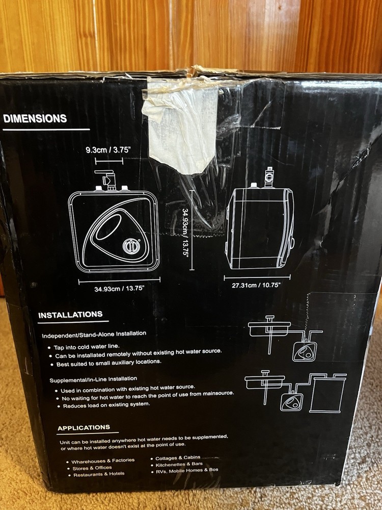 BN-LINK 2.7 Gallon Mini-Tank Water Heater, Under Sink Water Heater 20V 1440W