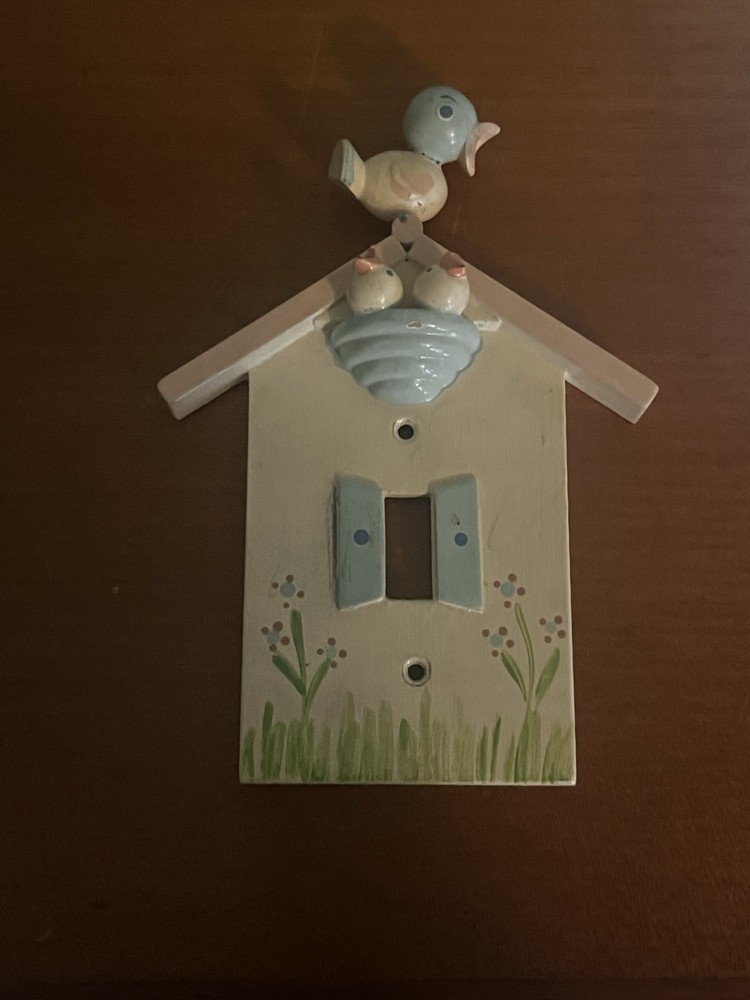 Vintage Wooden Birdhouse Light Switch