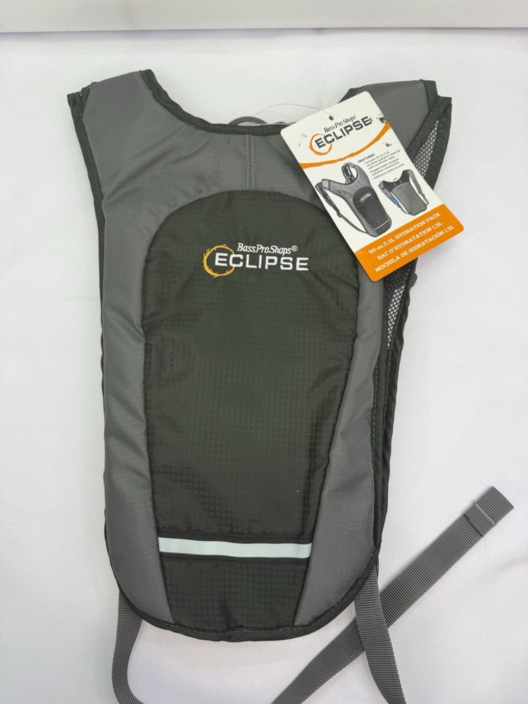 Bass Pro Shops Eclipse 1.5L Hydration Pack Gray New