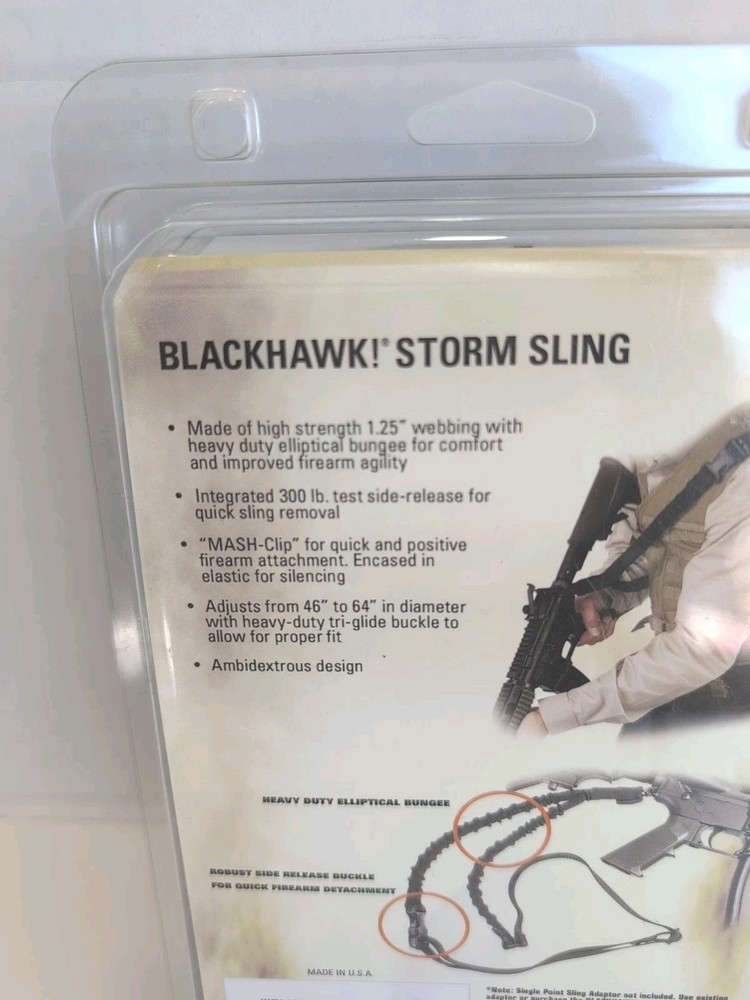 BLACKHAWK 70GS12BK STORM TACTICAL SLING, BLACK