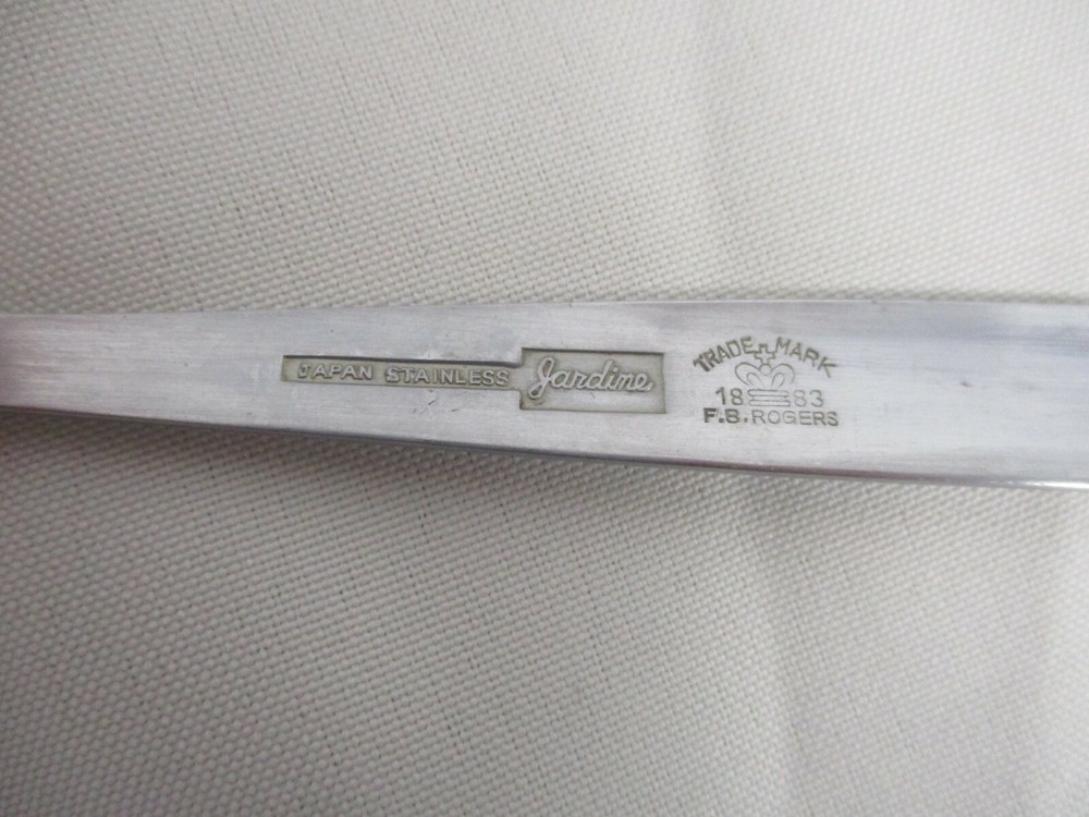 4 FB ROGERS JARDINE STAINLESS FLATWARE TABLESPOONS SERVING SPOONS ~ 8 5/8"
