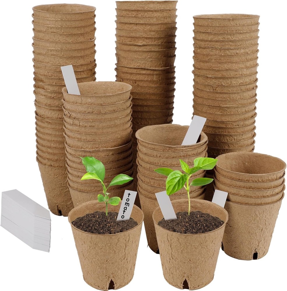 Starter Tray Kit, Biodegradable Peat Pots for ling Plant