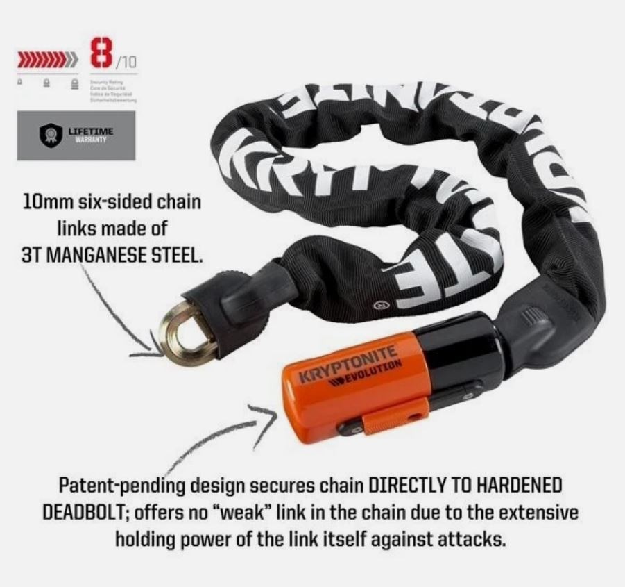 Kryptonite Evolution Series 4 1090 Integrated Chain Lock