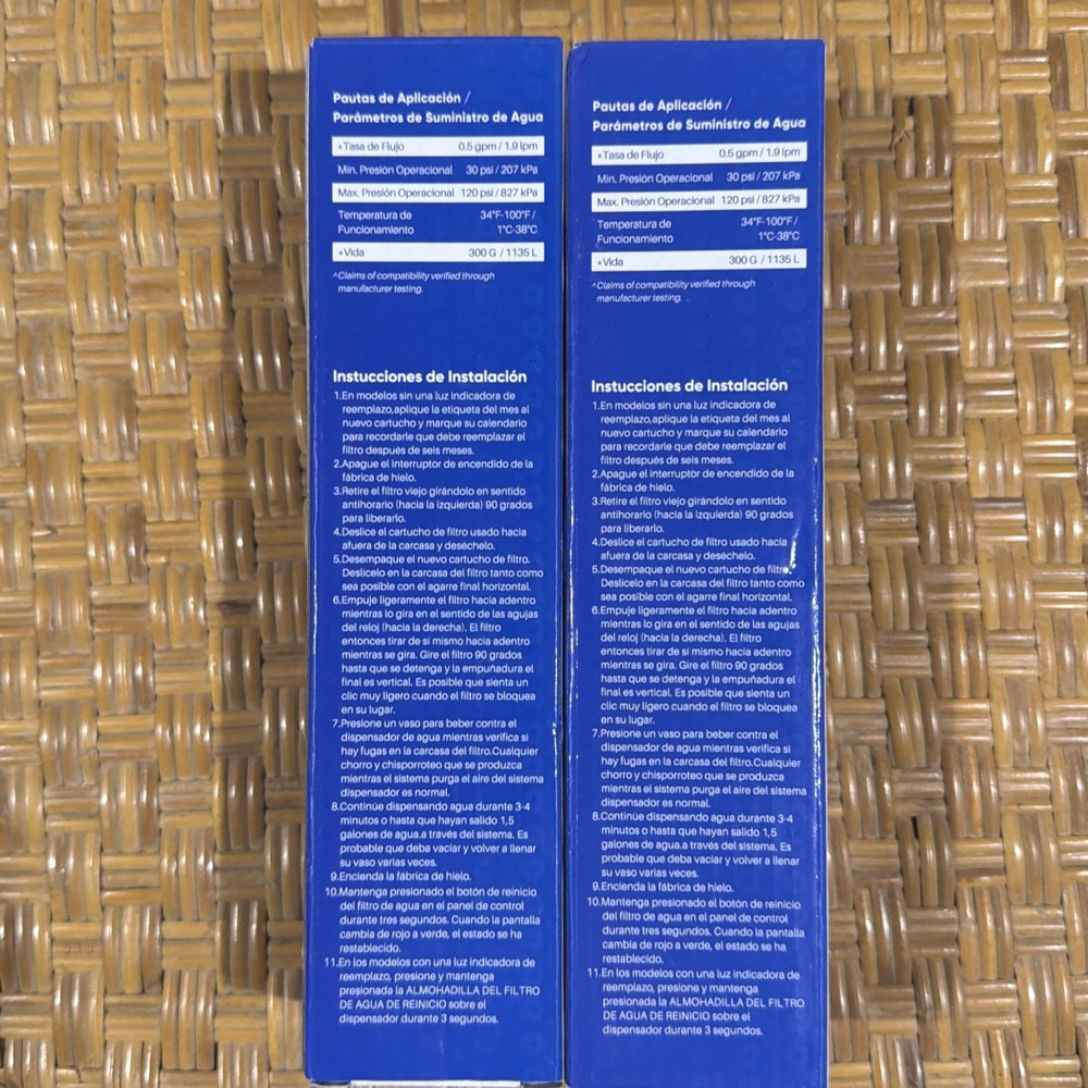 2 (two) PurePlus PP-RWF5800A-S HIGH CAPACITY REFRIGERATOR WATER FILTER