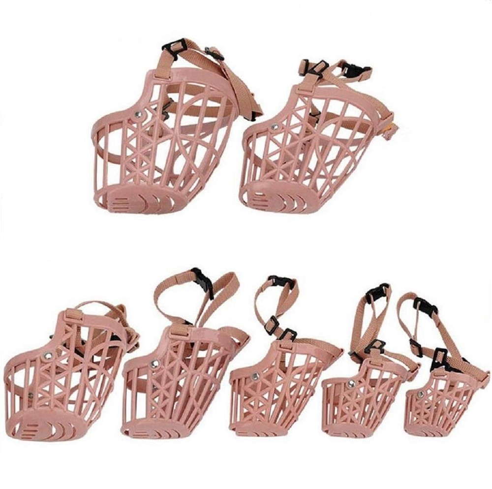 7pcs/Set Plastic Dog Muzzle, Anti Bite Adjustable Pet Basket, Dogs Training M...