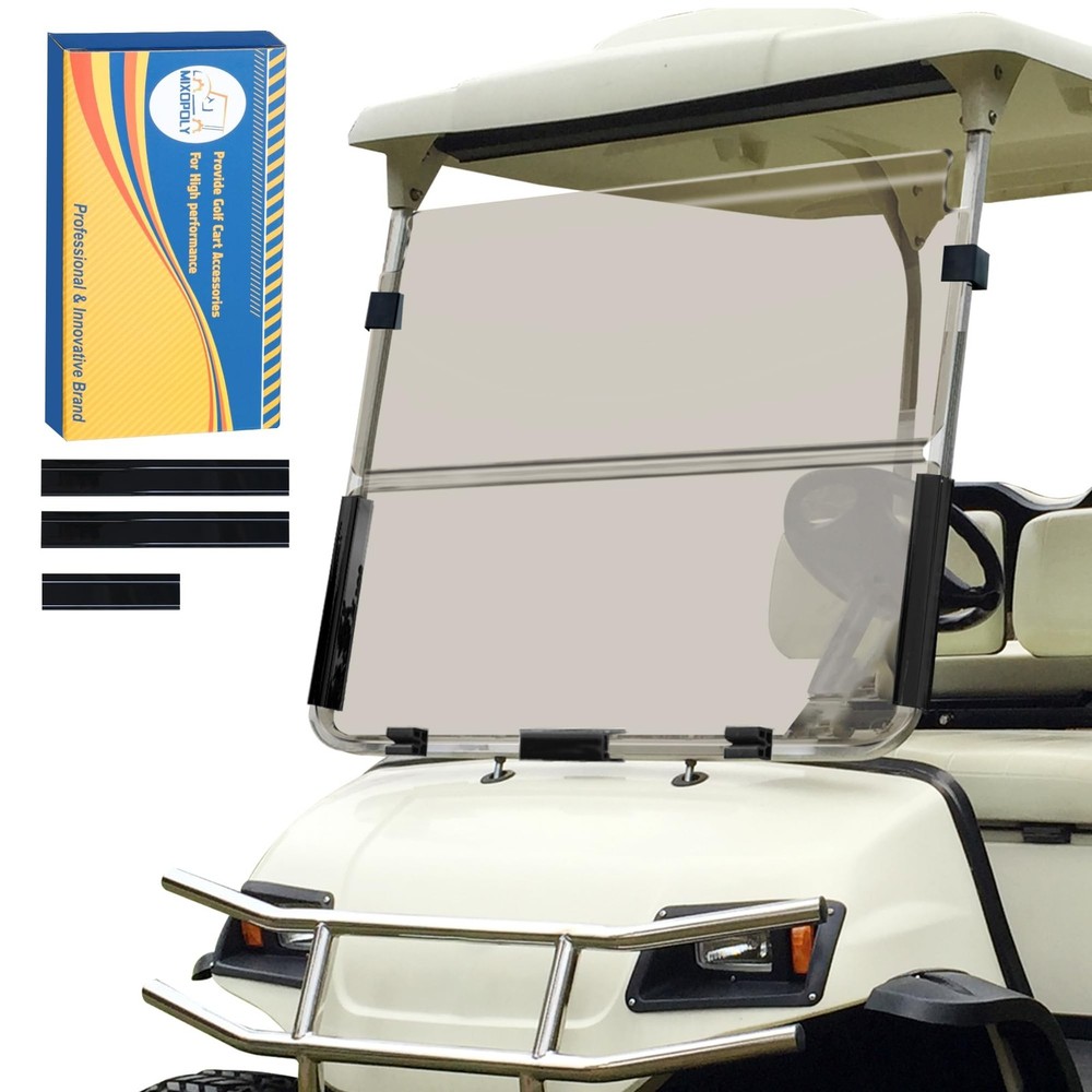 3/16"(5MM) Thick Foldable Golf Cart Windshield Direct Replacement for Yamaha ...