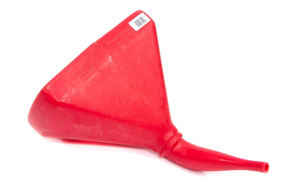 Scribner Plastics Funnel - 14 in D-Shape - 45 Degree - Plastic - Red - Each