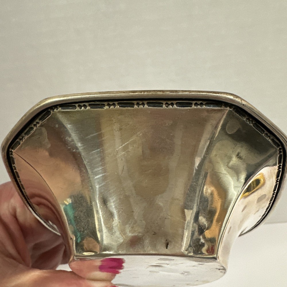 WEBSTER STERLING SILVER HANDLED BASKET BOWL ART DECO