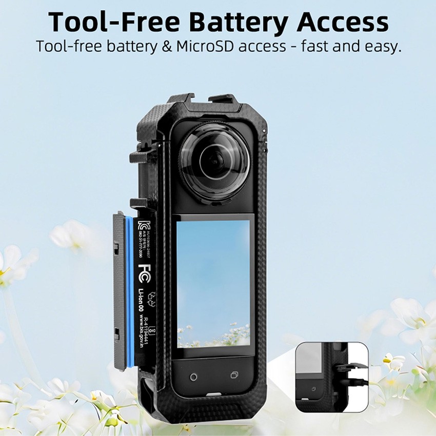 For Insta360 X5 Camera Plastic Case Rabbit Cage Accessory Protective Cover Frame