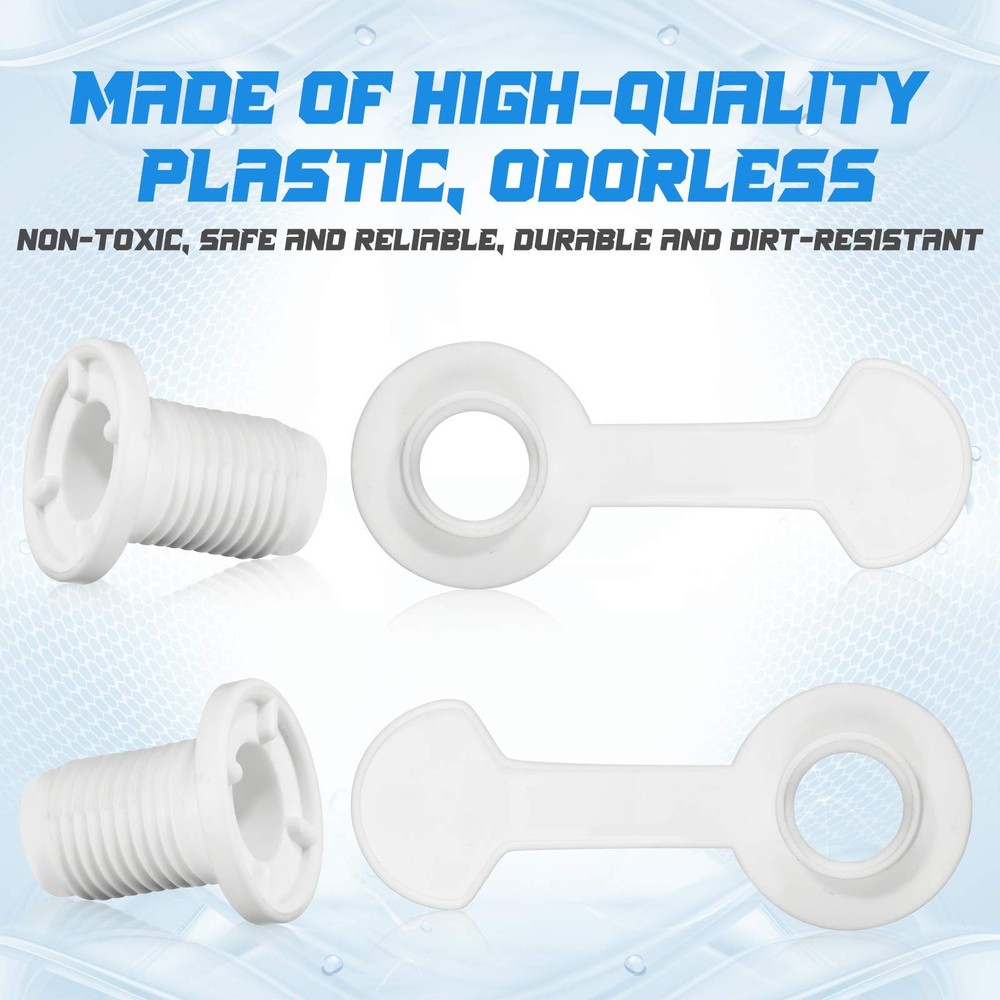 3 Sets Cooler Drain Plug Replacement Triple Snap One Size, White