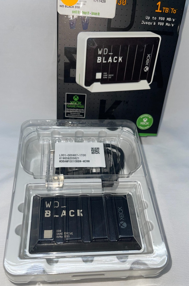 Xbox WD-Black Game Drive 1TB