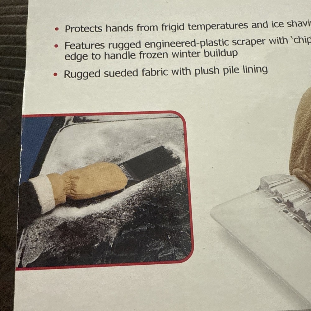Windshield Car Ice Scraper Mitt NIB