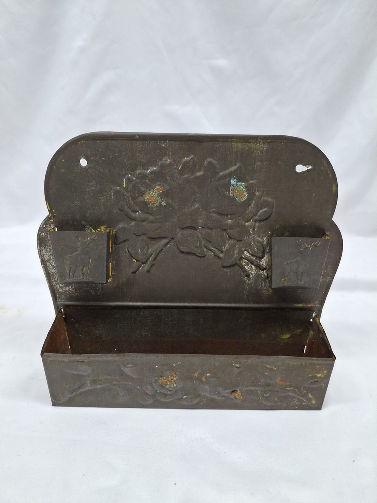 Vintage Large Tin Match Safe