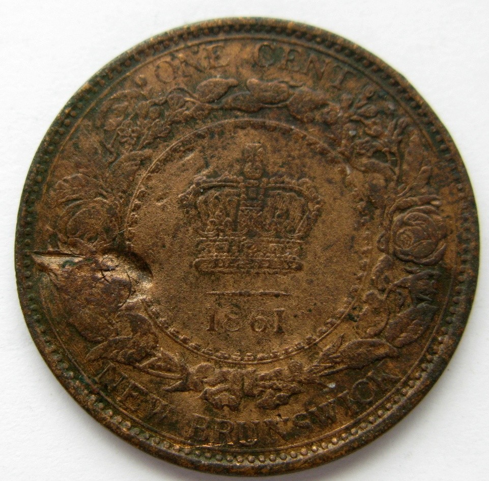 1861 New Brunswick Large One cent
